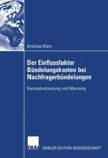 Cover of Der Einflussfaktor Bündelungskosten Bei Nachfragerbündelungen