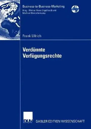 Cover of Verdünnte Verfügungsrechte