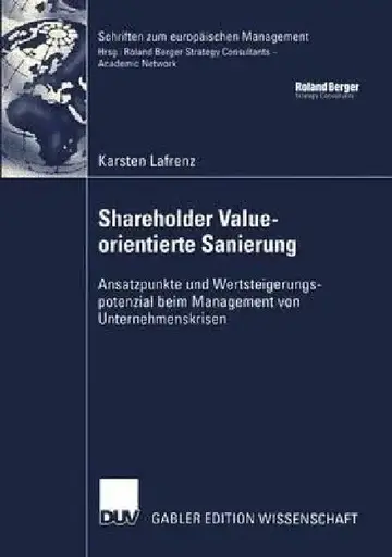 Cover of Shareholder Value-Orientierte Sanierung