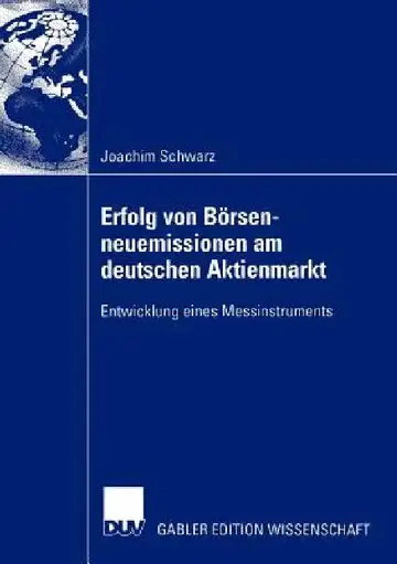 Cover of Erfolg Von Börsenneuemissionen Am Deutschen Aktienmarkt