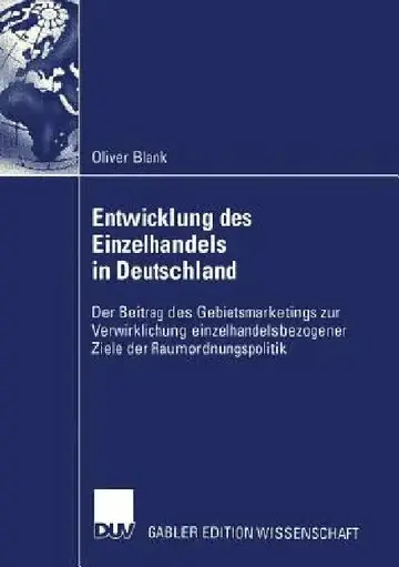 Cover of Entwicklung Des Einzelhandels in Deutschland