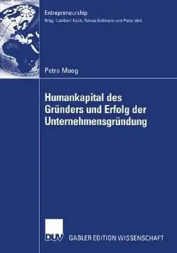 Cover of Humankapital Des Gründers Und Erfolg Der Unternehmensgründung