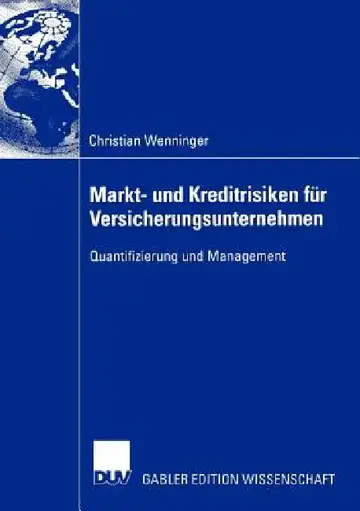 Cover of Markt- Und Kreditrisiken Für Versicherungsunternehmen