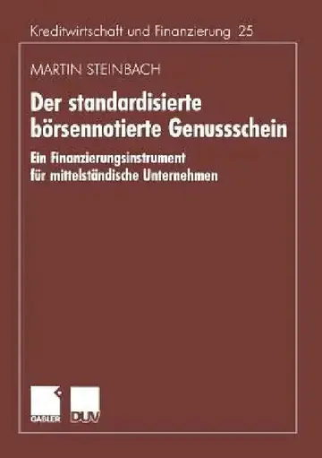 Cover of Der Standardisierte Börsennotierte Genussschein