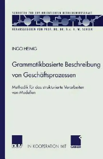 Cover of Grammatikbasierte Beschreibung Von Geschäftsprozessen
