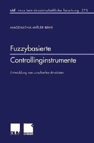 Cover of Fuzzybasierte Controllinginstrumente