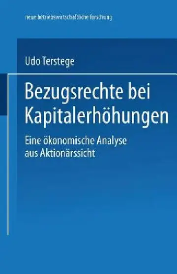 Cover of Bezugsrechte Bei Kapitalerhöhungen
