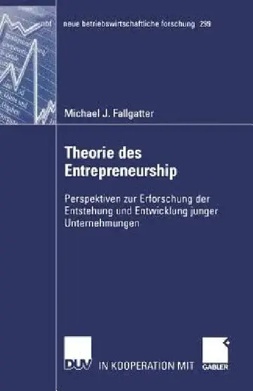 Cover of Theorie Des Entrepreneurship