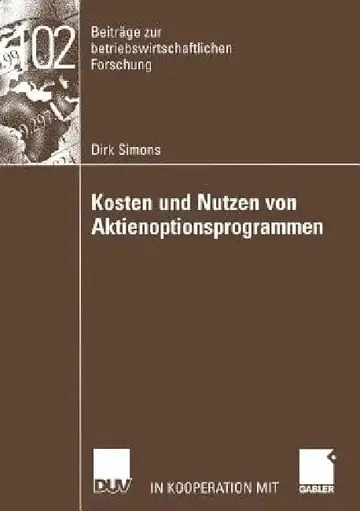 Cover of Kosten Und Nutzen Von Aktienoptionsprogrammen