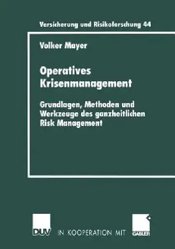 Cover of Operatives Krisenmanagement