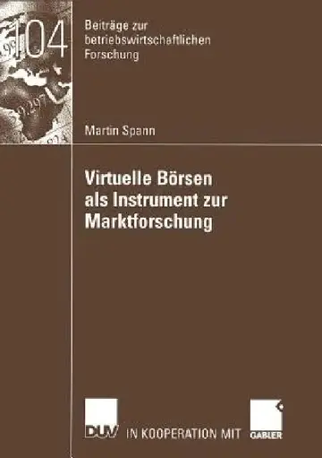 Cover of Virtuelle Börsen ALS Instrument Zur Marktforschung