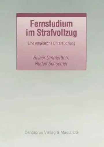 Cover of Fernstudium Im Strafvollzug