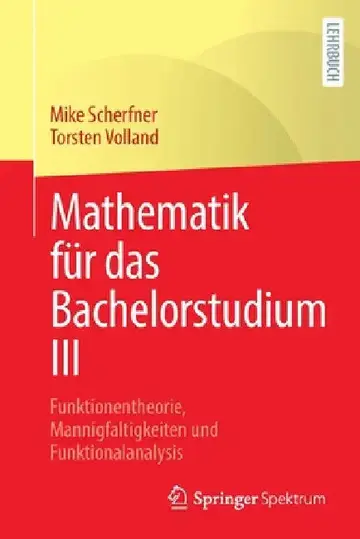 Cover of Mathematik Für Das Bachelorstudium III