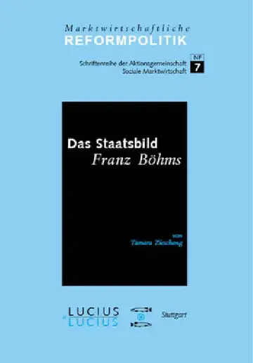 Cover of Das Staatsbild Franz Böhms
