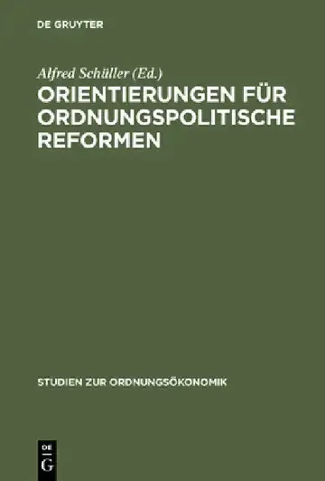 Cover of Orientierungen für ordnungspolitische Reformen