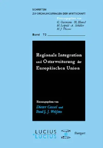 Cover of Regionale Integration und Osterweiterung der Europäischen Union