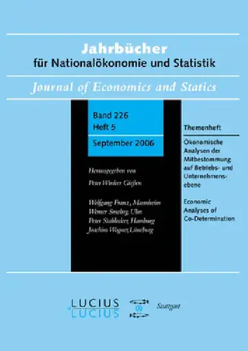 Cover of Ökonomische Analysen Der Mitbestimmung Auf Betriebs- Und Unternehmensebene