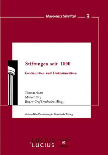 Cover of Stiftungen seit 1800