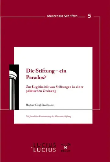 Cover of Die Stiftung - ein Paradox?