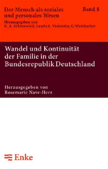 Cover of Wandel Und Kontinuität Der Familie in Der Bundesrepublik Deutschland