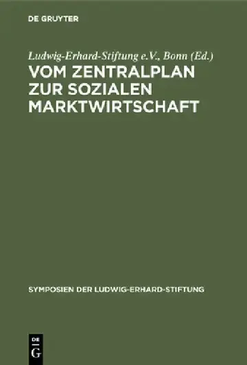 Cover of Vom Zentralplan Zur Sozialen Marktwirtschaft