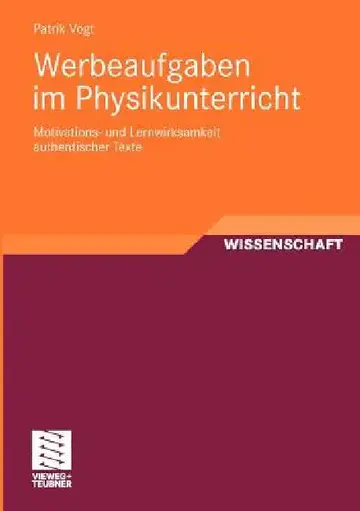 Cover of Werbeaufgaben Im Physikunterricht
