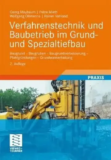 Cover of Verfahrenstechnik Und Baubetrieb Im Grund- Und Spezialtiefbau