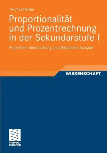 Cover of Proportionalität Und Prozentrechnung in Der Sekundarstufe I