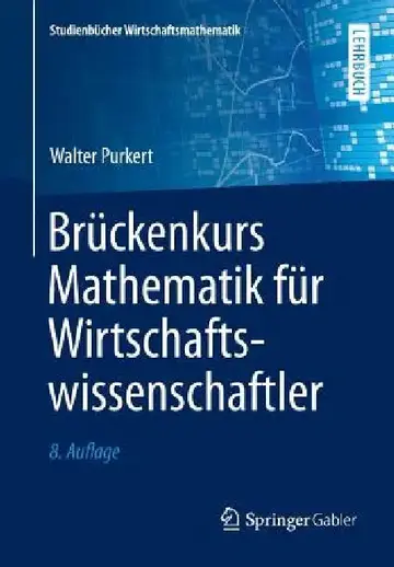 Cover of Brückenkurs Mathematik Für Wirtschaftswissenschaftler