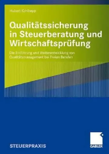 Cover of Qualitätssicherung in Steuerberatung Und Wirtschaftsprüfung