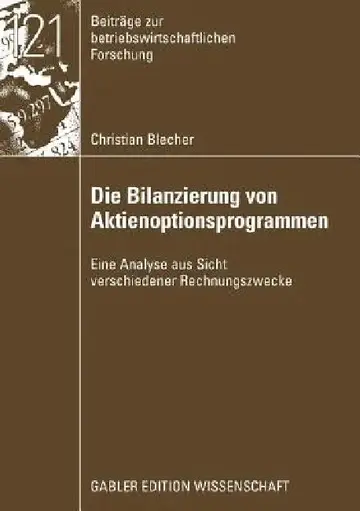 Cover of Die Bilanzierung Von Aktienoptionsprogrammen