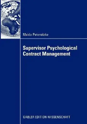 Cover of Supervisor Psychological Contract Management