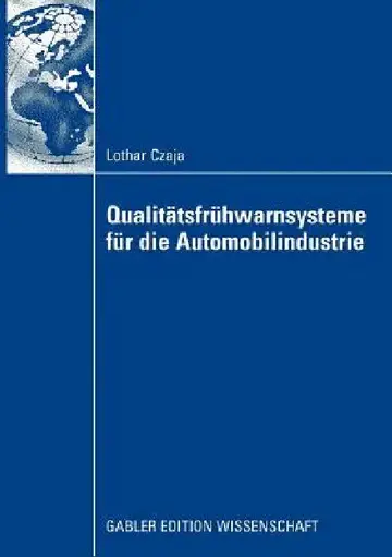 Cover of Qualitätsfrühwarnsysteme Für Die Automobilindustrie