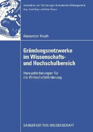 Cover of Gründungsnetzwerke Im Wissenschafts- Und Hochschulbereich