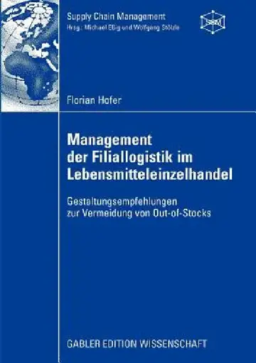 Cover of Management Der Filiallogistik Im Lebensmitteleinzelhandel