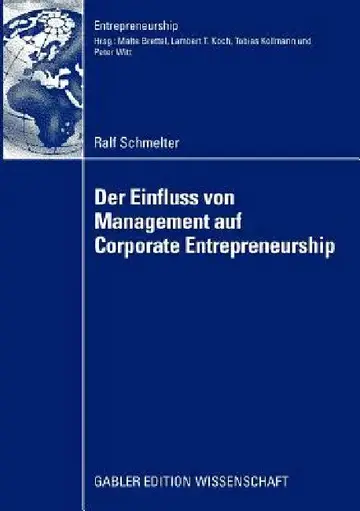 Cover of Der Einfluss Von Management Auf Corporate Entrepreneurship