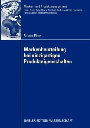 Cover of Markenbeurteilung Bei Einzigartigen Produkteigenschaften