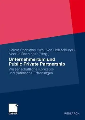 Cover of Unternehmertum Und Public Private Partnership