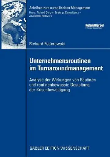 Cover of Unternehmensroutinen Im Turnaroundmanagement