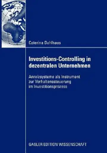 Cover of Investitions-Controlling in Dezentralen Unternehmen