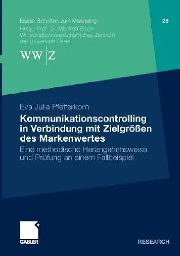 Cover of Kommunikationscontrolling in Verbindung Mit Zielgrößen Des Markenwertes