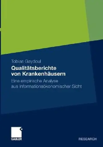 Cover of Qualitätsberichte Von Krankenhäusern
