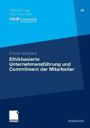 Cover of Ethikbasierte Unternehmensführung Und Commitment Der Mitarbeiter
