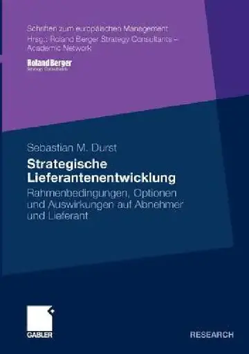 Cover of Strategische Lieferantenentwicklung