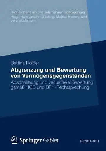 Cover of Abgrenzung Und Bewertung Von Vermögensgegenständen