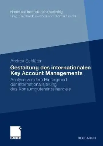 Cover of Gestaltung Des Internationalen Key Account Managements