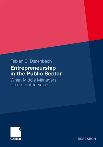 Cover of Entrepreneurship in the Public Sector