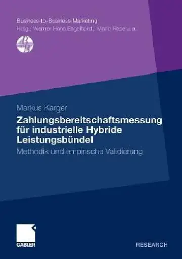 Cover of Zahlungsbereitschaftsmessung Für Industrielle Hybride Leistungsbündel