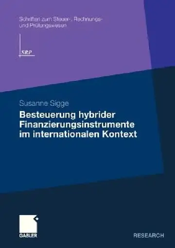 Cover of Besteuerung Hybrider Finanzierungsinstrumente Im Internationalen Kontext