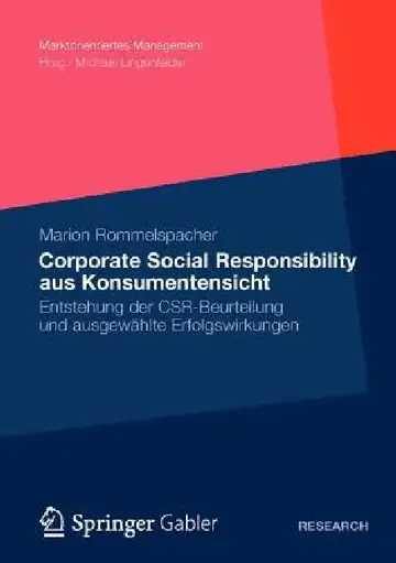 Cover of Corporate Social Responsibility Aus Konsumentensicht
